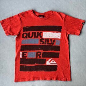 Quiksilver ~ Youth Tee ~ Size Small ~ Orange ~ 100% Cotton